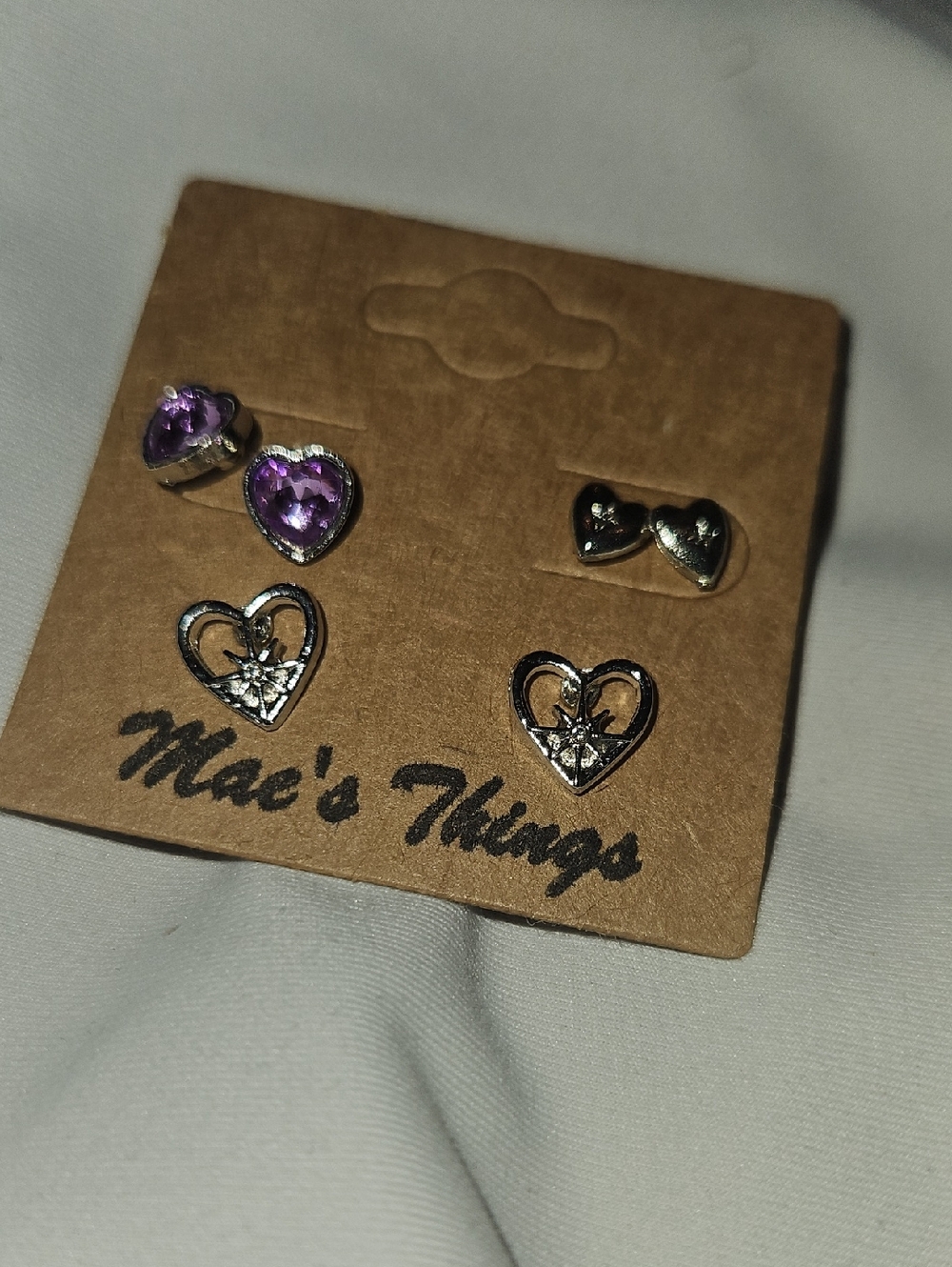 Heart Stud Earring Set